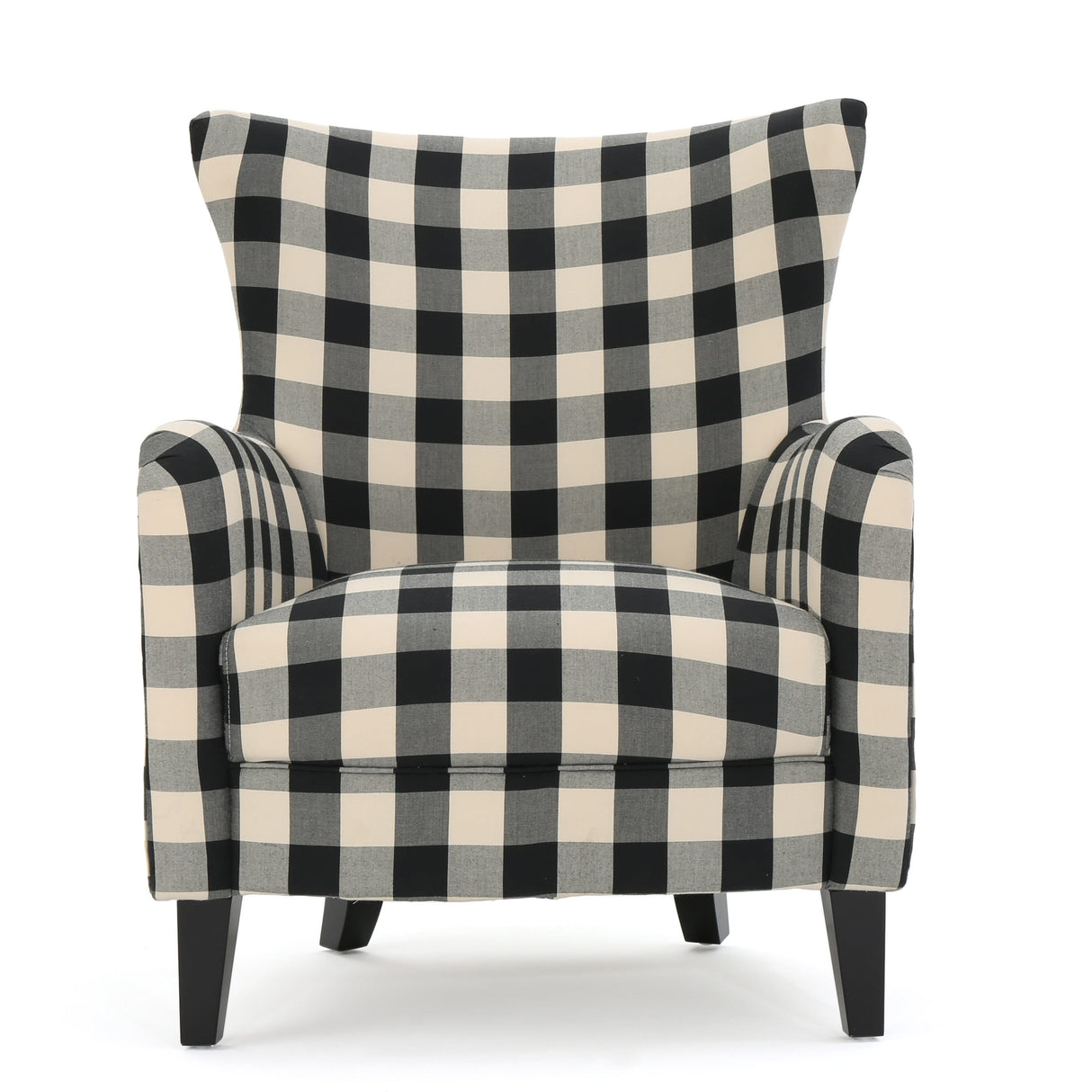 Arabella Plaid Fabric Club Chair by Christopher Knight Home