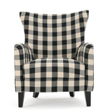 Arabella Plaid Fabric Club Chair by Christopher Knight Home