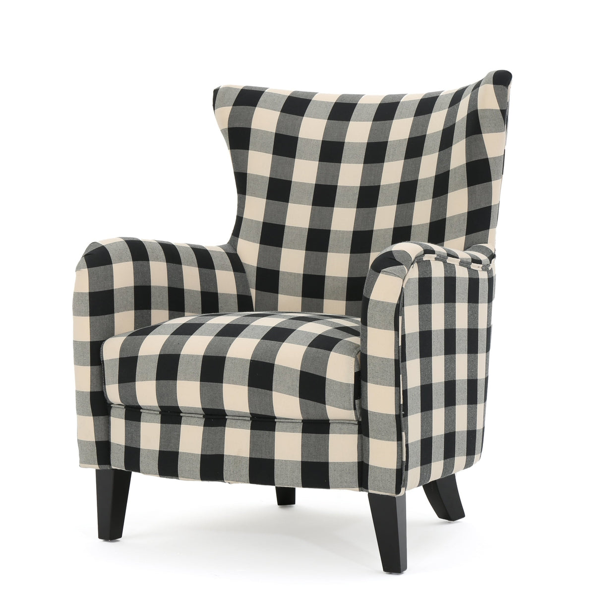 Arabella Plaid Fabric Club Chair by Christopher Knight Home