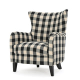 Arabella Plaid Fabric Club Chair by Christopher Knight Home