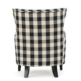 Arabella Plaid Fabric Club Chair by Christopher Knight Home