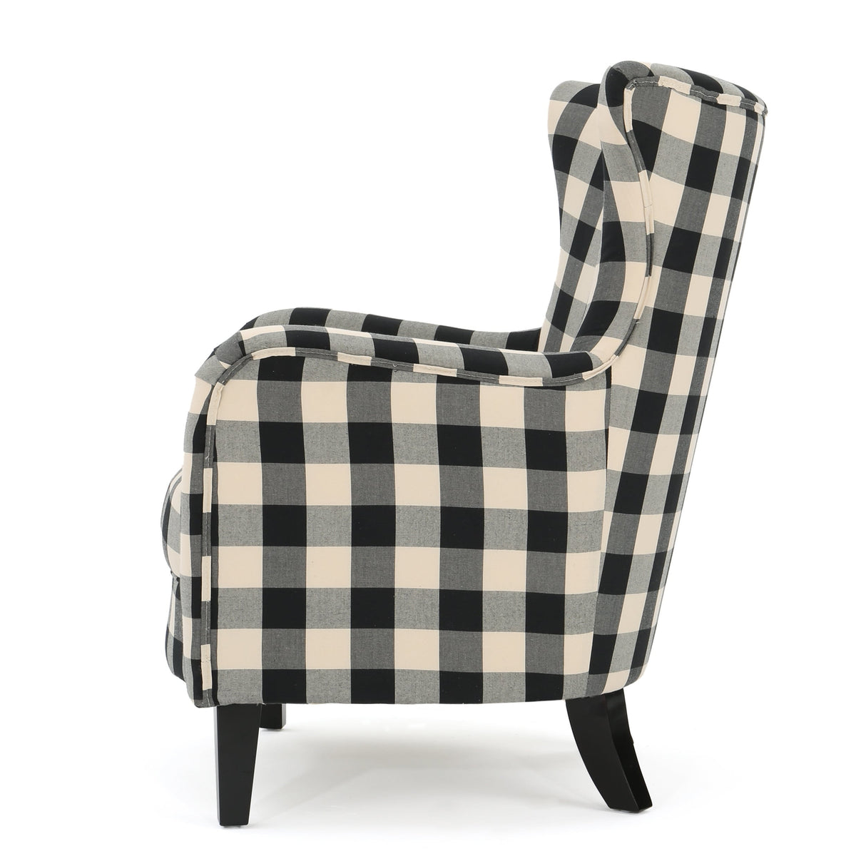 Arabella Plaid Fabric Club Chair by Christopher Knight Home