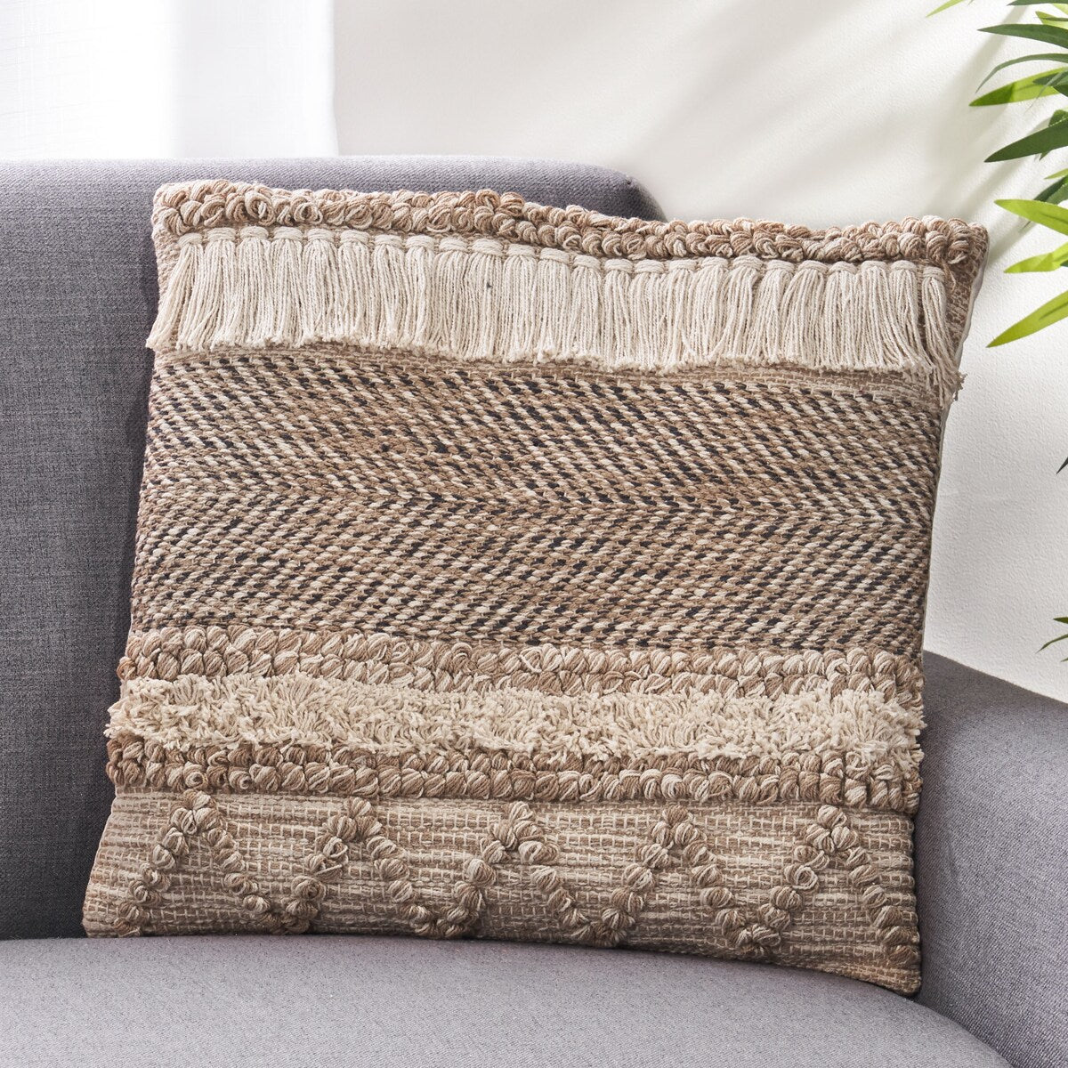 Arbuton Hand-Loomed Boho Throw Pillow by Christopher Knight Home