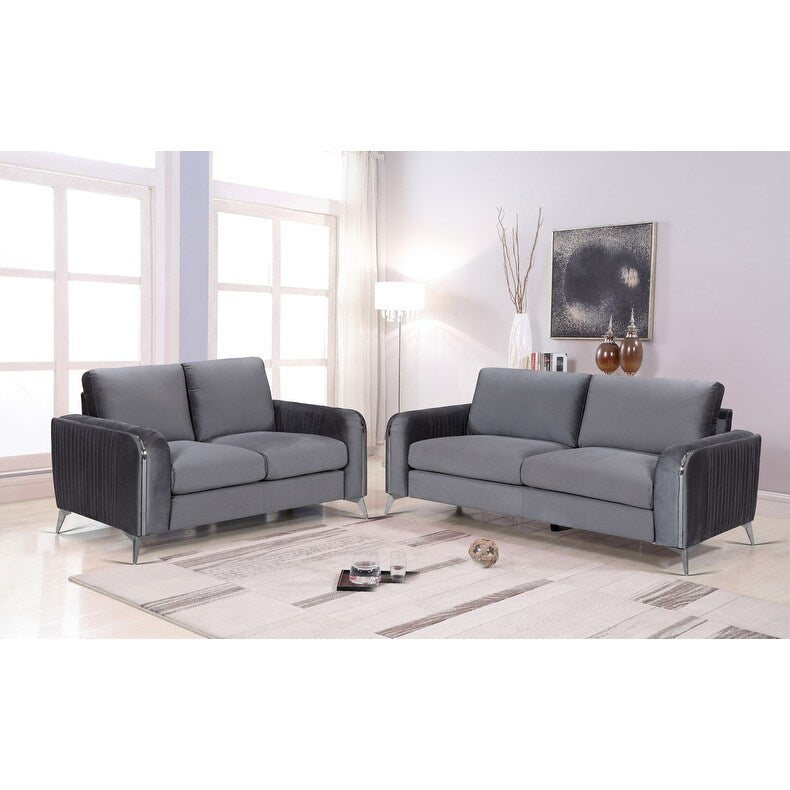 Arcadia Velvet Love & Sofa Set