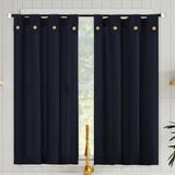 Archaeo Cotton Blend Button Tab Top Cafe Curtain Pair