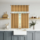 Archaeo Cotton Blend Button Tab Top Cafe Curtain Pair