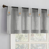Archaeo Cotton Blend Button Tab Top Cafe Curtain Pair