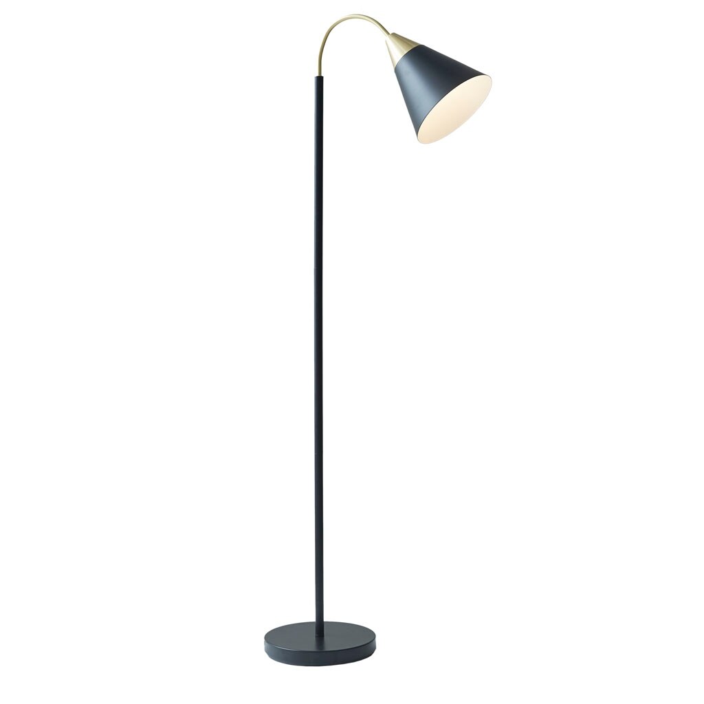 Arched Metal Floor Lamp with Chimney Shade for living room,bedroom,and dining room
