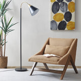 Arched Metal Floor Lamp with Chimney Shade for living room,bedroom,and dining room