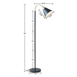 Arched Metal Floor Lamp with Chimney Shade for living room,bedroom,and dining room