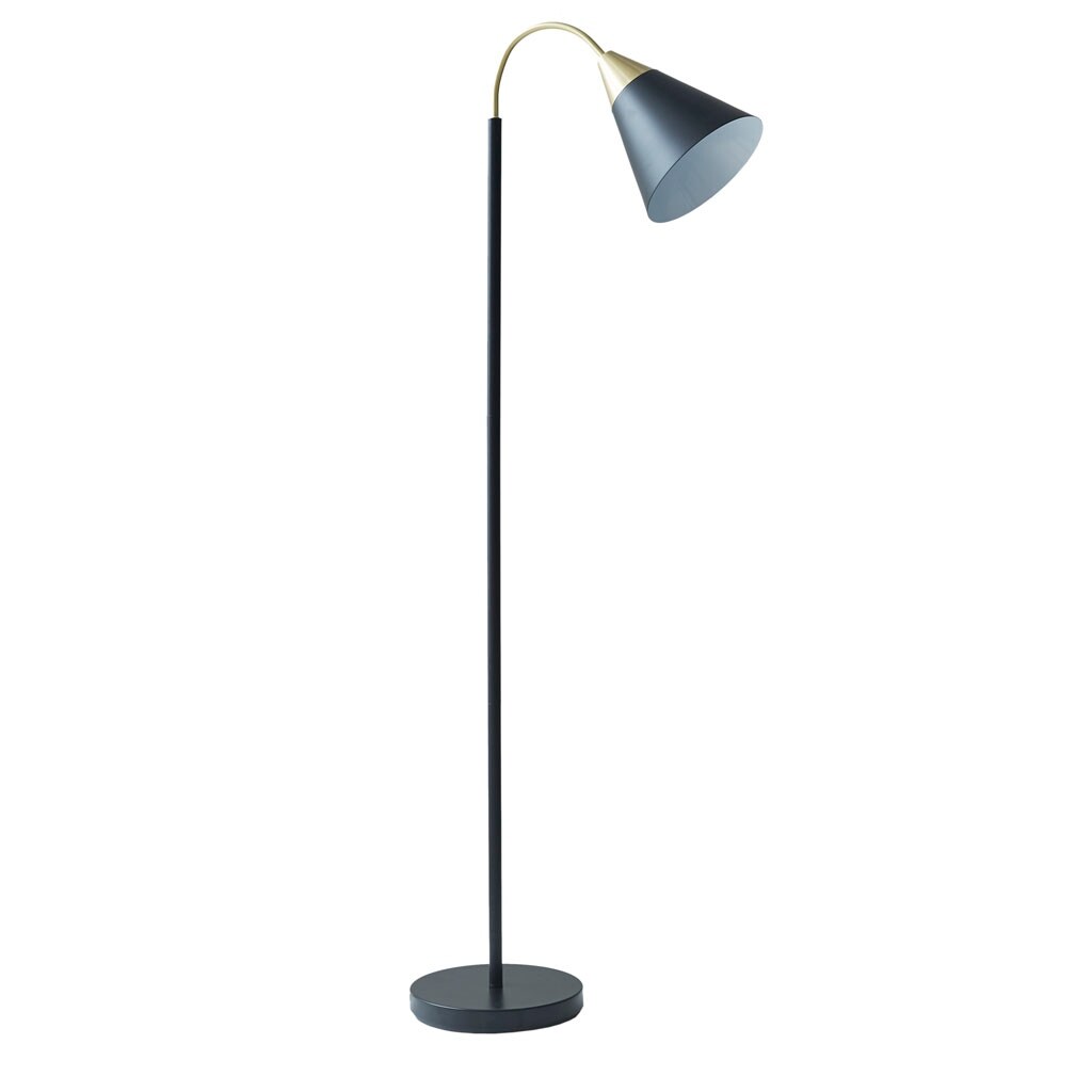Arched Metal Floor Lamp with Chimney Shade for living room,bedroom,and dining room