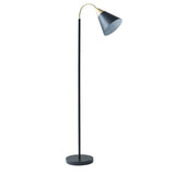 Arched Metal Floor Lamp with Chimney Shade for living room,bedroom,and dining room