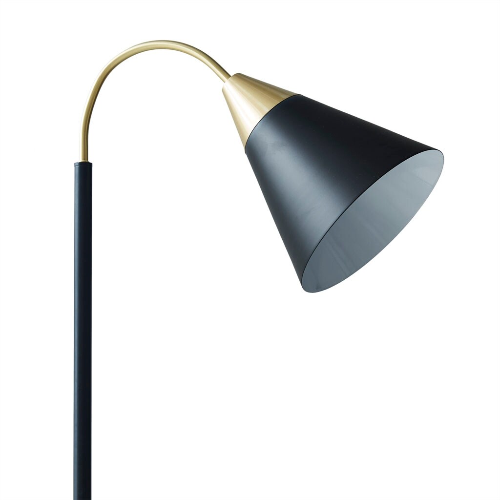Arched Metal Floor Lamp with Chimney Shade for living room,bedroom,and dining room