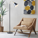 Arched Metal Floor Lamp with Chimney Shade for living room,bedroom,and dining room