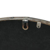 Arched Mirror with Metal Trim - Black