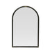 Arched Mirror with Metal Trim - Black
