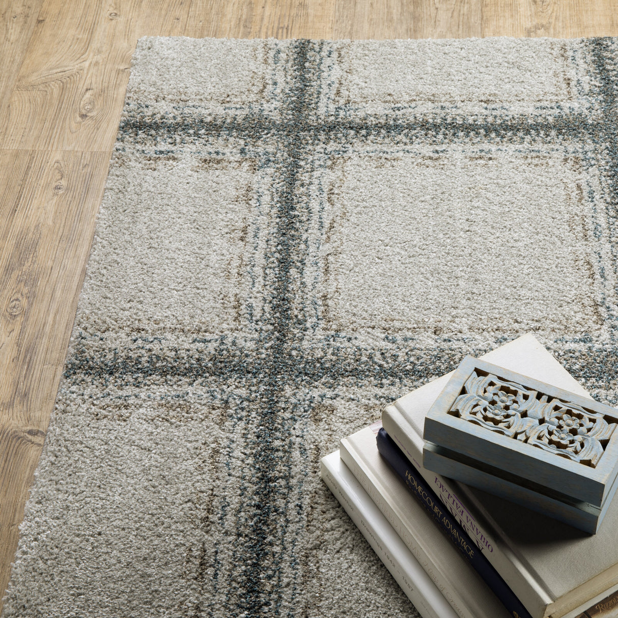 Style Haven Archer Casual Geometric Grey/ Teal Indoor Area Rug