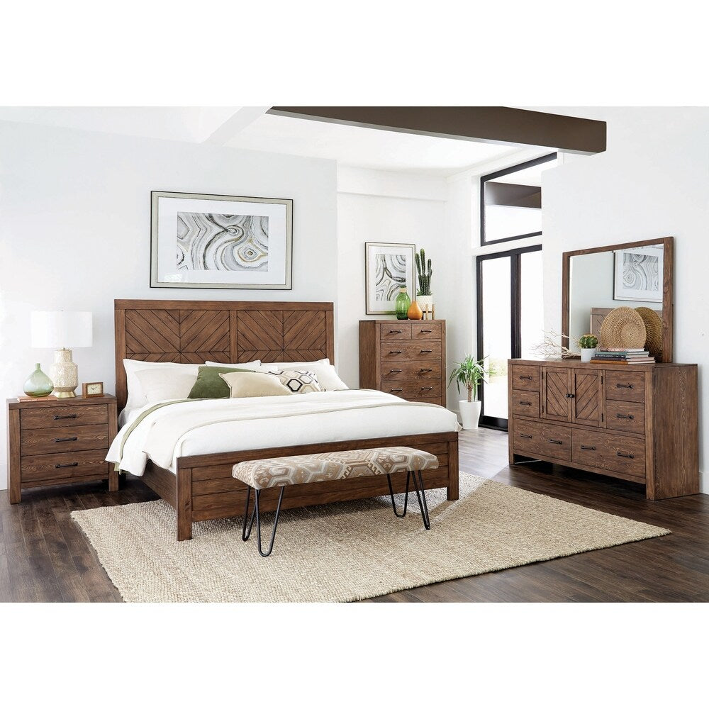 Archer Mojave Brown 2-piece Panel Bedroom Set with Chest