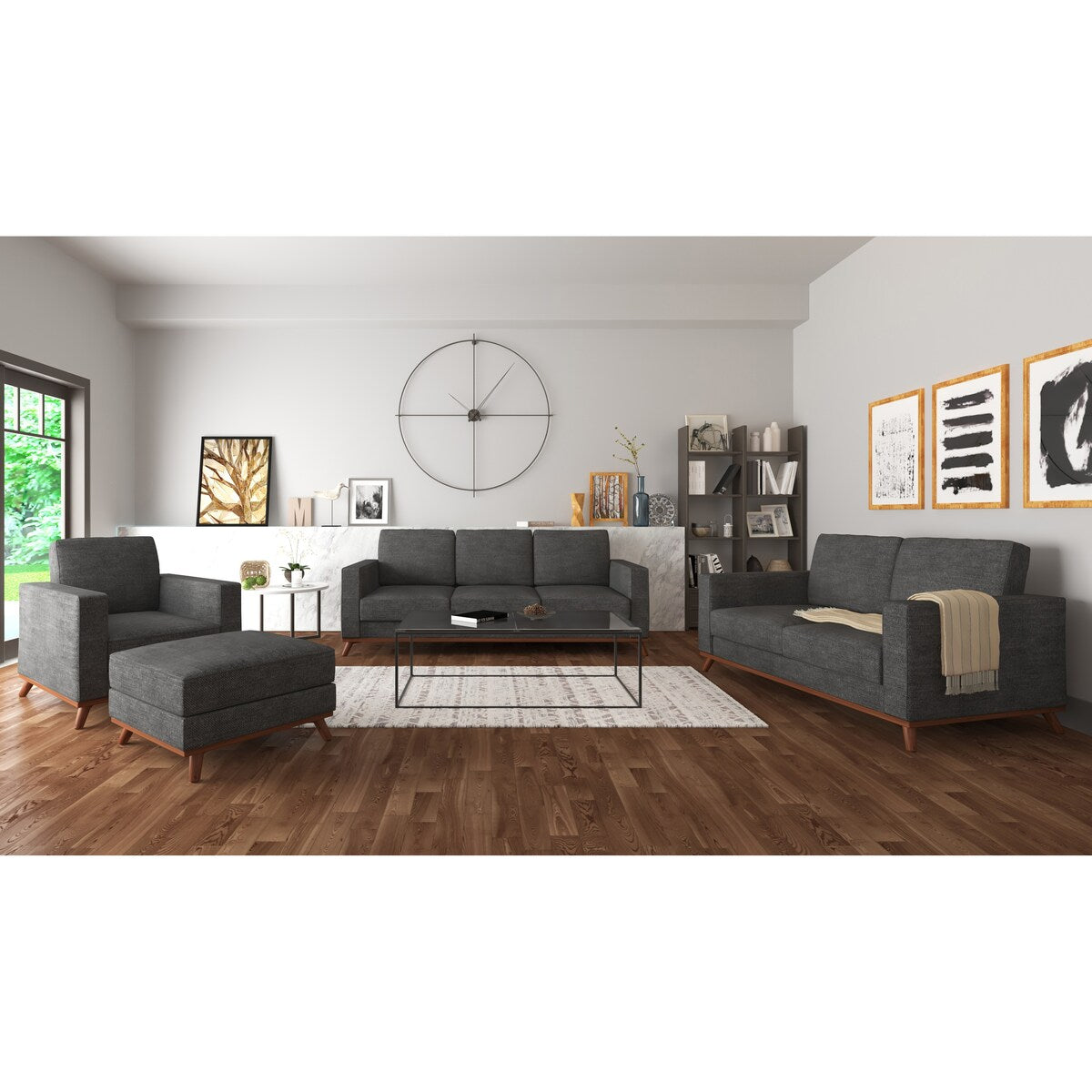 Archer Sofa, Loveseat, Chair and Ottoman living room set