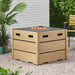 Archie Outdoor Composite Wood 31" Outdoor 40,000 BTU Square Fire Pit by Christopher Knight Home