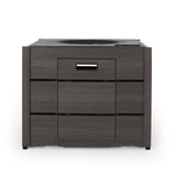 Archie Outdoor Composite Wood 31" Outdoor 40,000 BTU Square Fire Pit by Christopher Knight Home