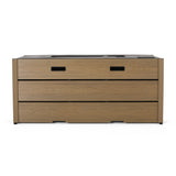 Archie Outdoor Composite Wood 55" Outdoor 40,000 BTU Rectangular Fire Pit by Christopher Knight Home