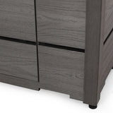 Archie Outdoor Composite Wood 31" Outdoor 40,000 BTU Square Fire Pit by Christopher Knight Home