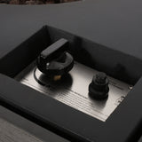 Archie Outdoor Composite Wood 31" Outdoor 40,000 BTU Square Fire Pit by Christopher Knight Home