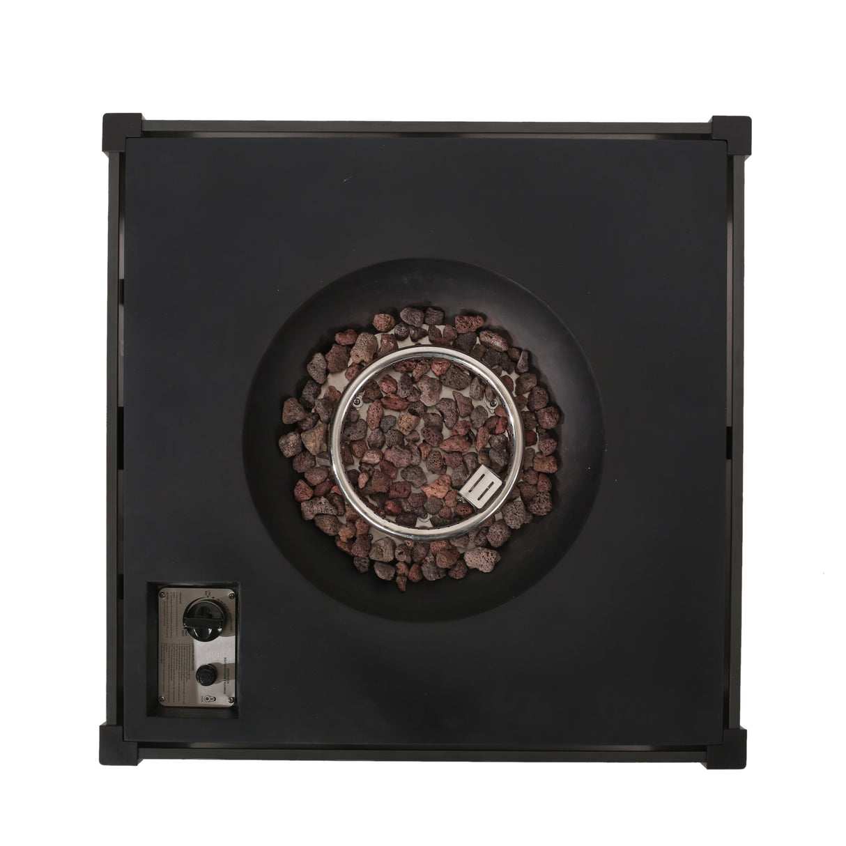 Archie Outdoor Composite Wood 31" Outdoor 40,000 BTU Square Fire Pit by Christopher Knight Home