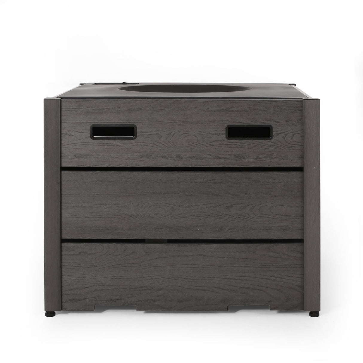 Archie Outdoor Composite Wood 31" Outdoor 40,000 BTU Square Fire Pit by Christopher Knight Home