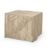 Archie Outdoor Composite Wood 31" Outdoor 40,000 BTU Square Fire Pit by Christopher Knight Home