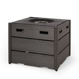 Archie Outdoor Composite Wood 31" Outdoor 40,000 BTU Square Fire Pit by Christopher Knight Home