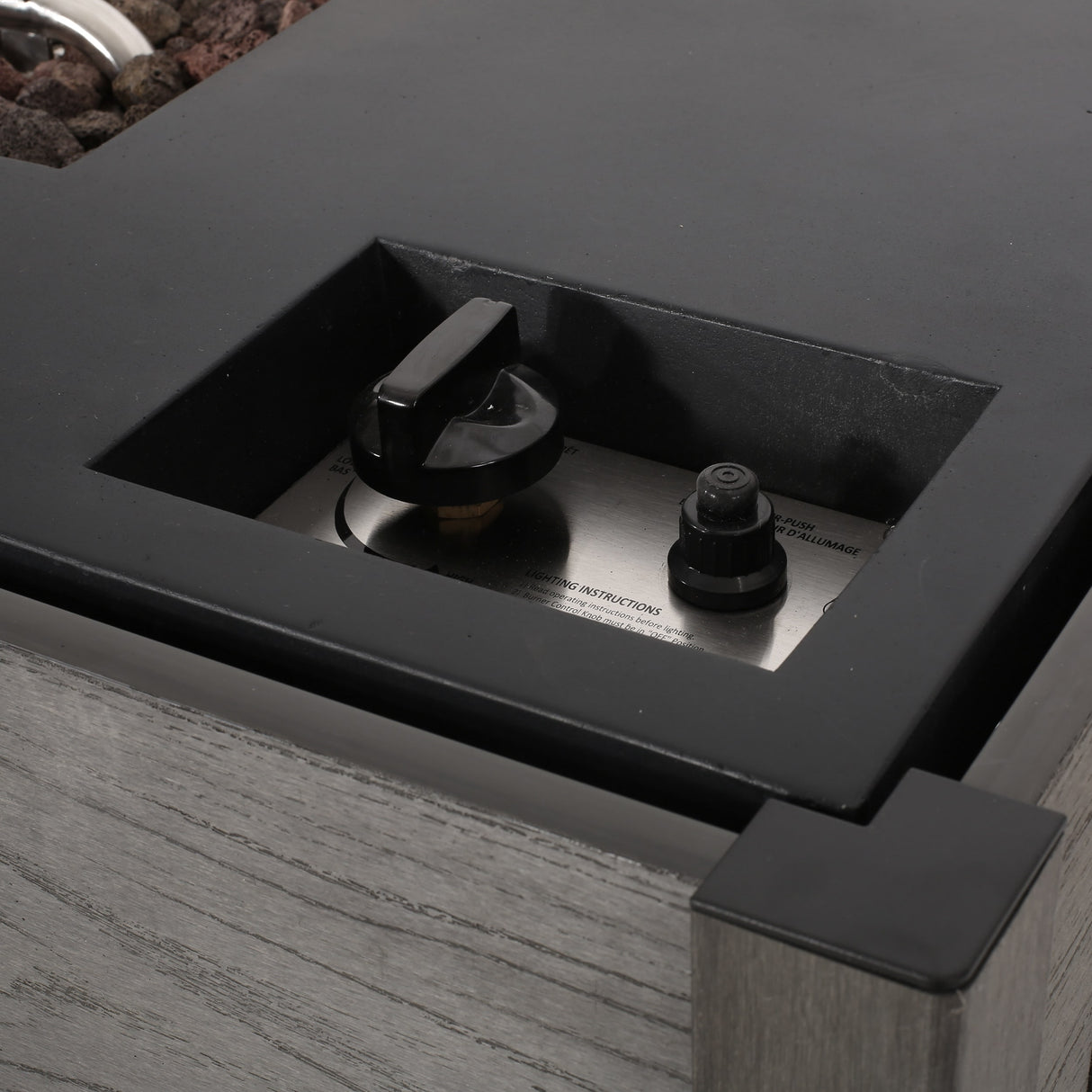 Archie Outdoor Composite Wood 55" Outdoor 40,000 BTU Rectangular Fire Pit by Christopher Knight Home