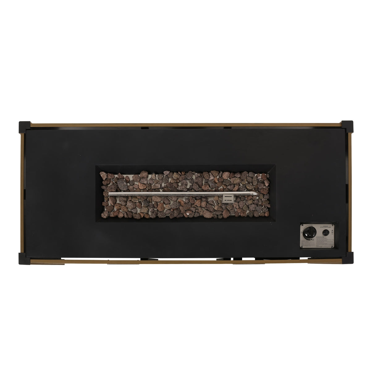 Archie Outdoor Composite Wood 55" Outdoor 40,000 BTU Rectangular Fire Pit by Christopher Knight Home