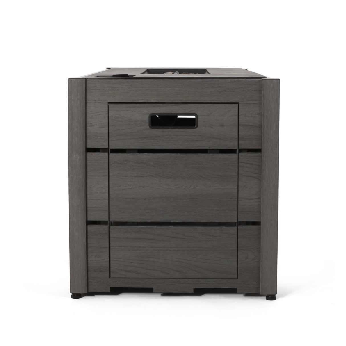 Archie Outdoor Composite Wood 55" Outdoor 40,000 BTU Rectangular Fire Pit by Christopher Knight Home