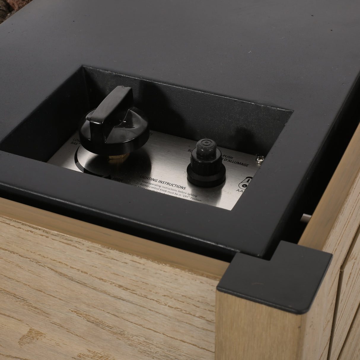 Archie Outdoor Composite Wood 55" Outdoor 40,000 BTU Rectangular Fire Pit by Christopher Knight Home