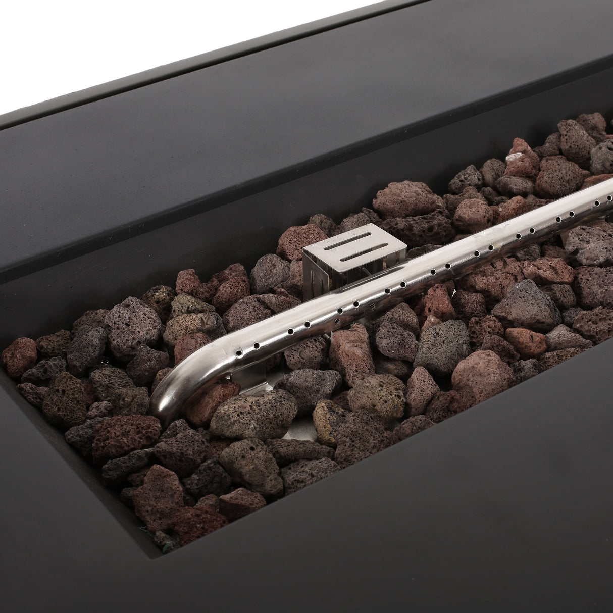 Archie Outdoor Composite Wood 55" Outdoor 40,000 BTU Rectangular Fire Pit by Christopher Knight Home