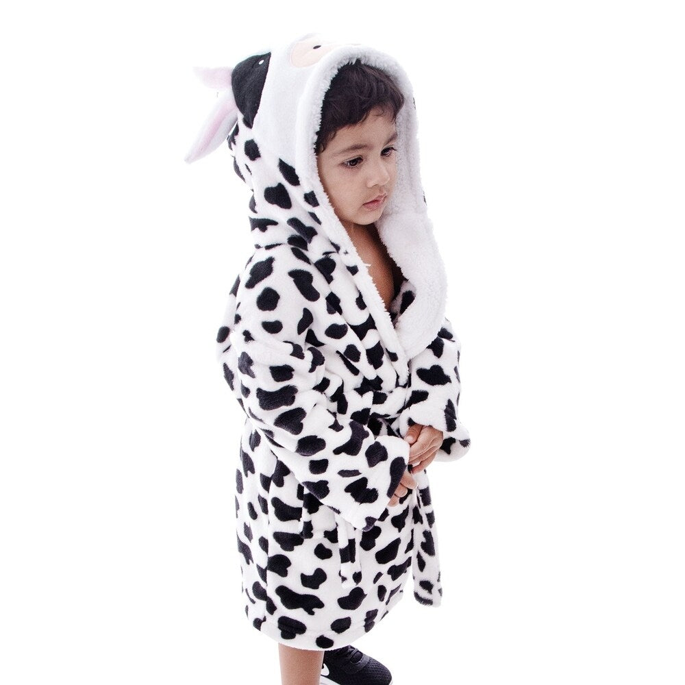 Arctic Paw Zoo Crew Fuzzy Sherpa Lined Hooded Animal Bathrobe