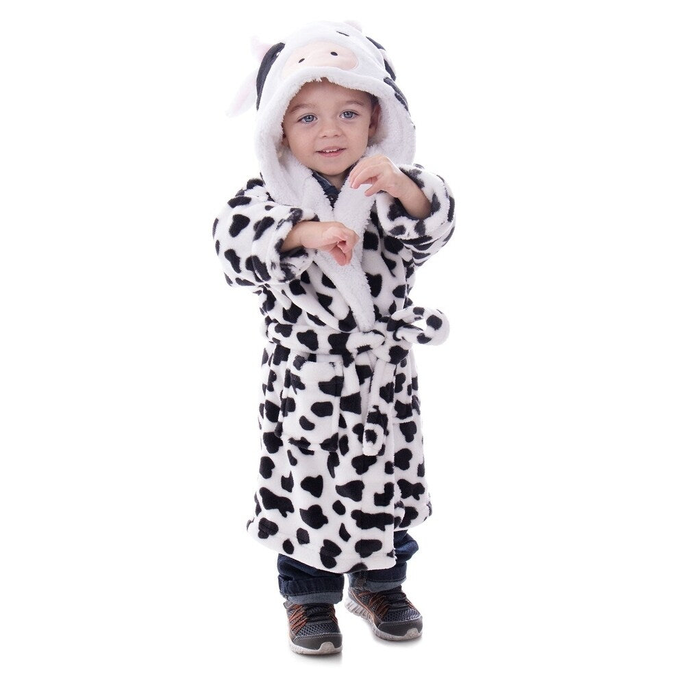 Arctic Paw Zoo Crew Fuzzy Sherpa Lined Hooded Animal Bathrobe