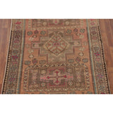 Ardebil Persian Vintage Area Rug Handmade Wool Carpet - 4'7" x 10'8"
