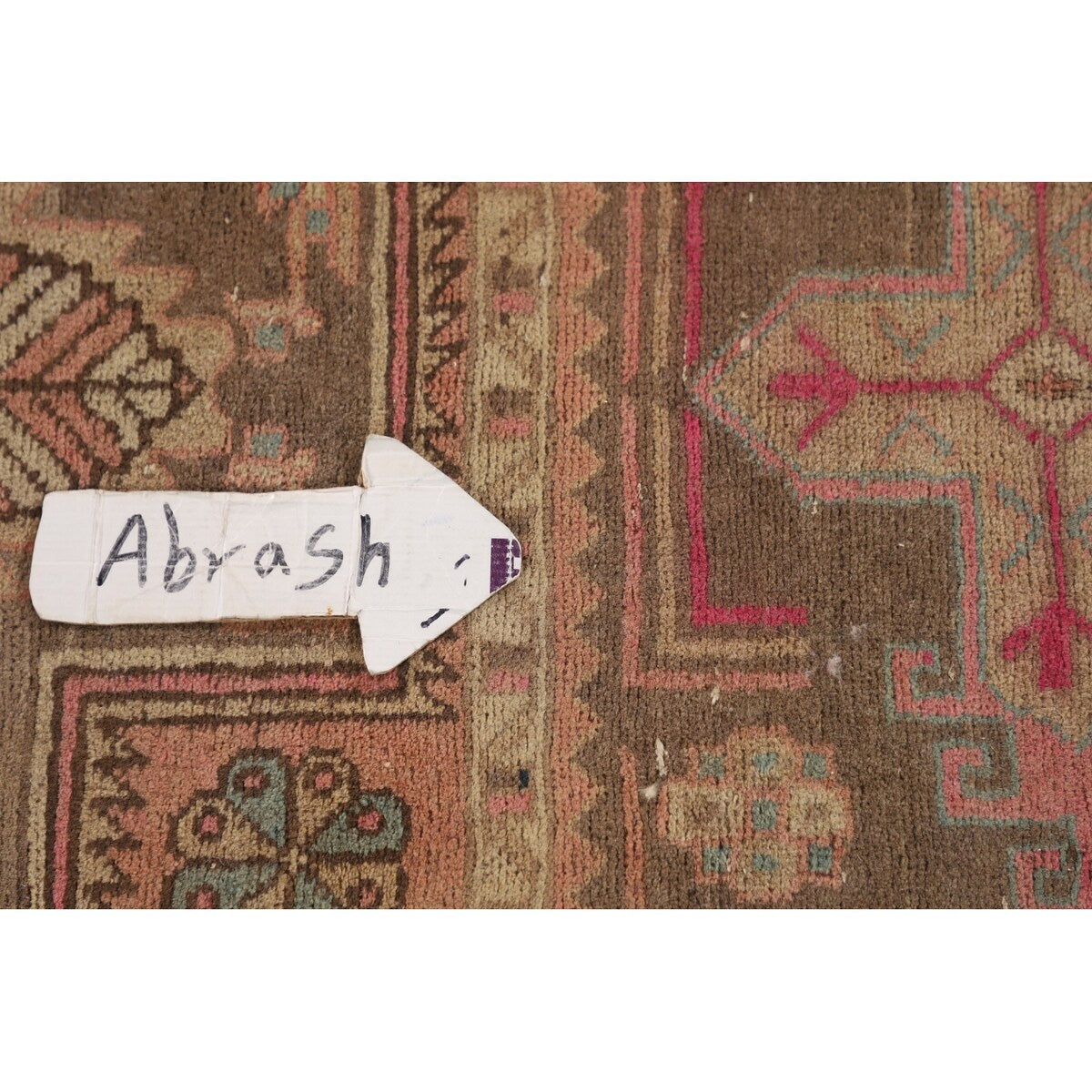 Ardebil Persian Vintage Area Rug Handmade Wool Carpet - 4'7" x 10'8"