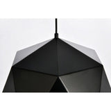 Arden Collection Pendant D15.0'' H9.6 Lt:1 Black and Golden inside Finish
