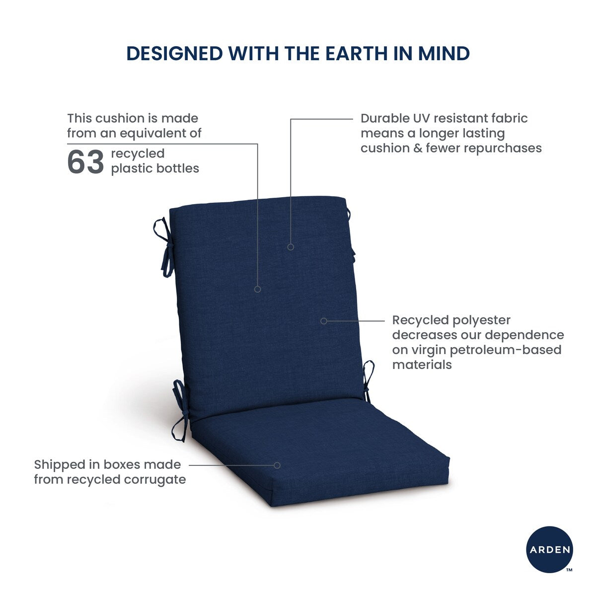 ARDEN Escape Outdoor Dining Chair Cushion