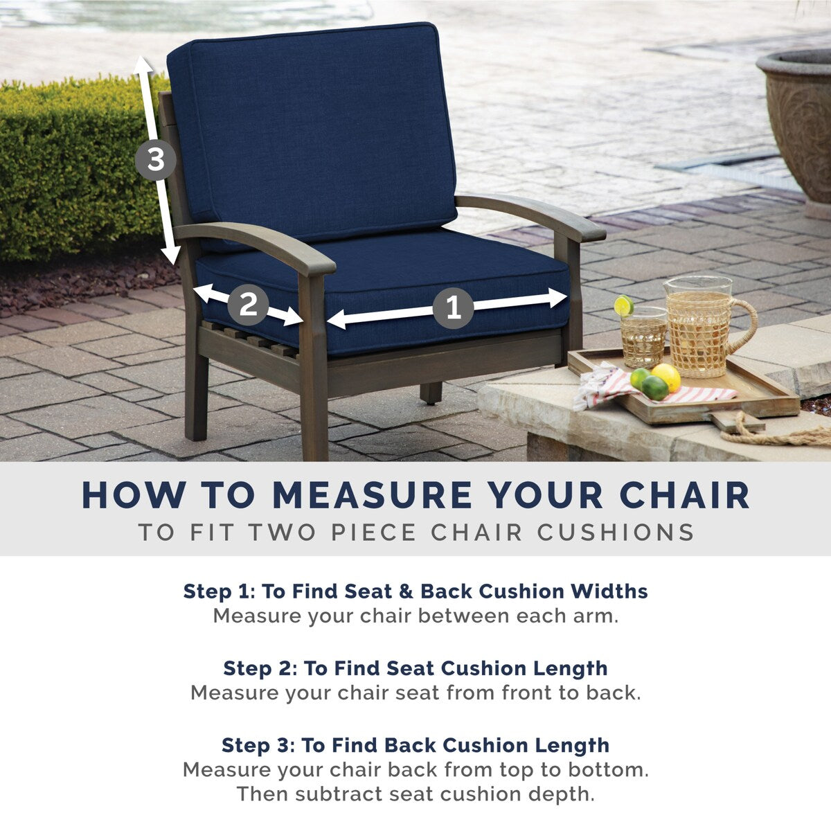 ARDEN Oceantex Seat Cushion Set