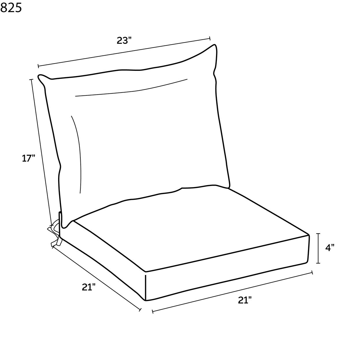 ARDEN Leala Texture 21-inch Square Patio Chair Cushion Set