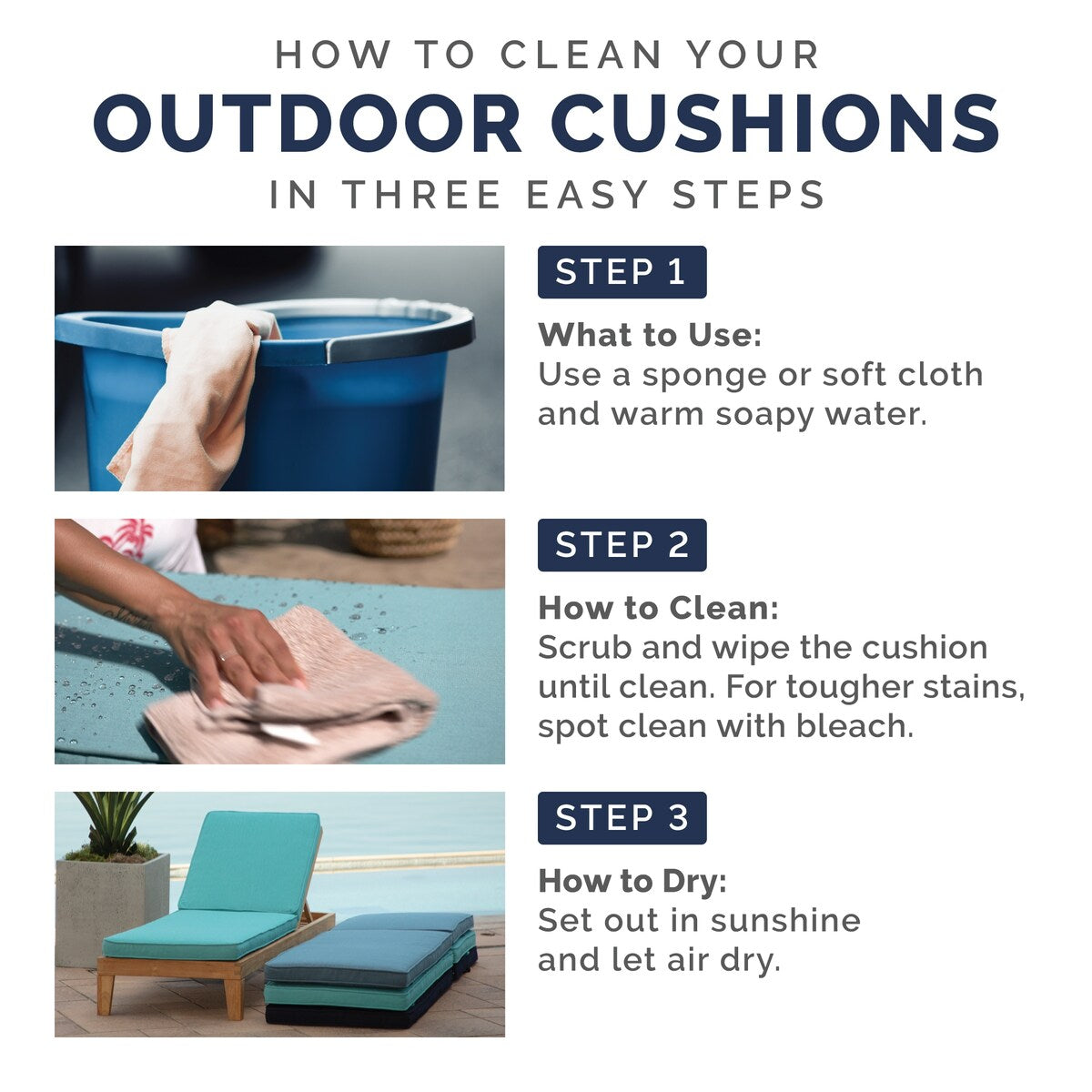 ARDEN Leala Texture 21-inch Square Patio Chair Cushion Set