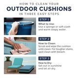 ARDEN Leala Texture 21-inch Square Patio Chair Cushion Set