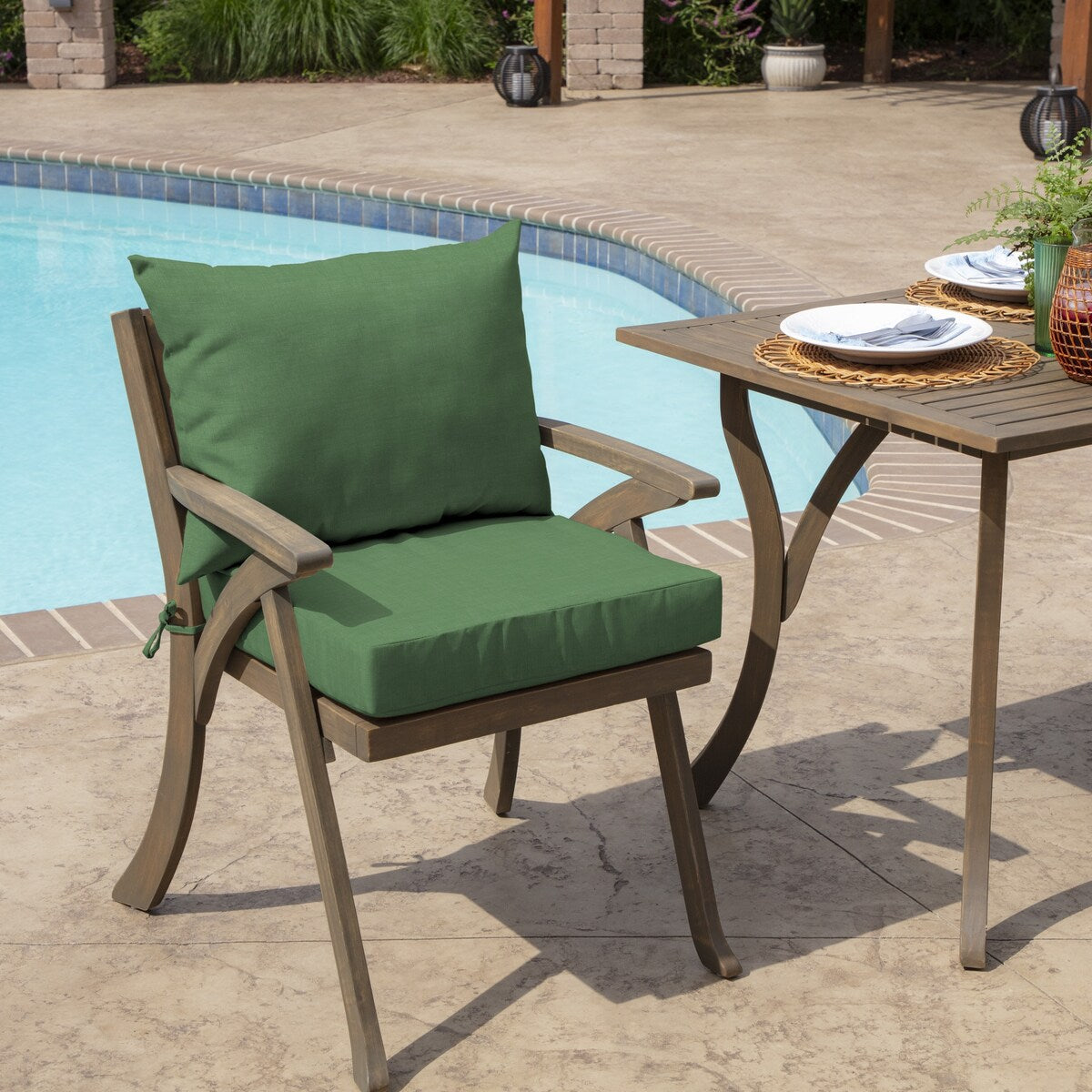 ARDEN Leala Texture 21-inch Square Patio Chair Cushion Set