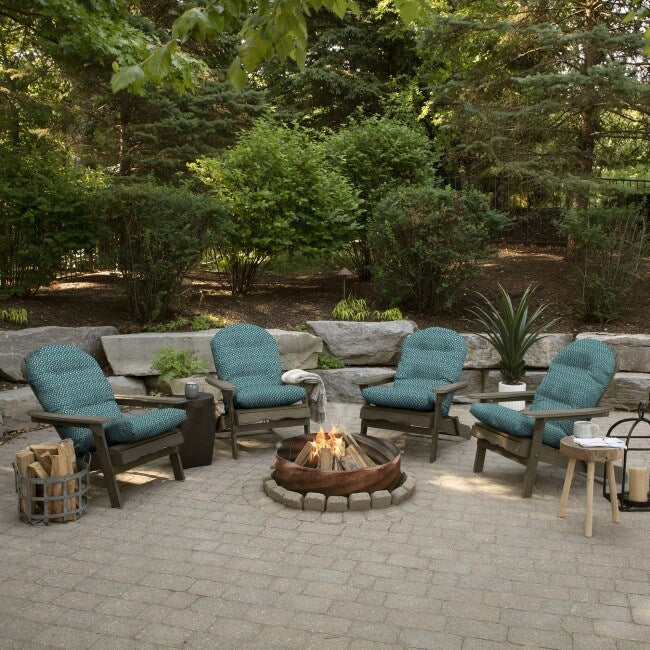 ARDEN Outdoor Plush Modern Tufted Adirondack Cushion, Set of 2, 20 x 18