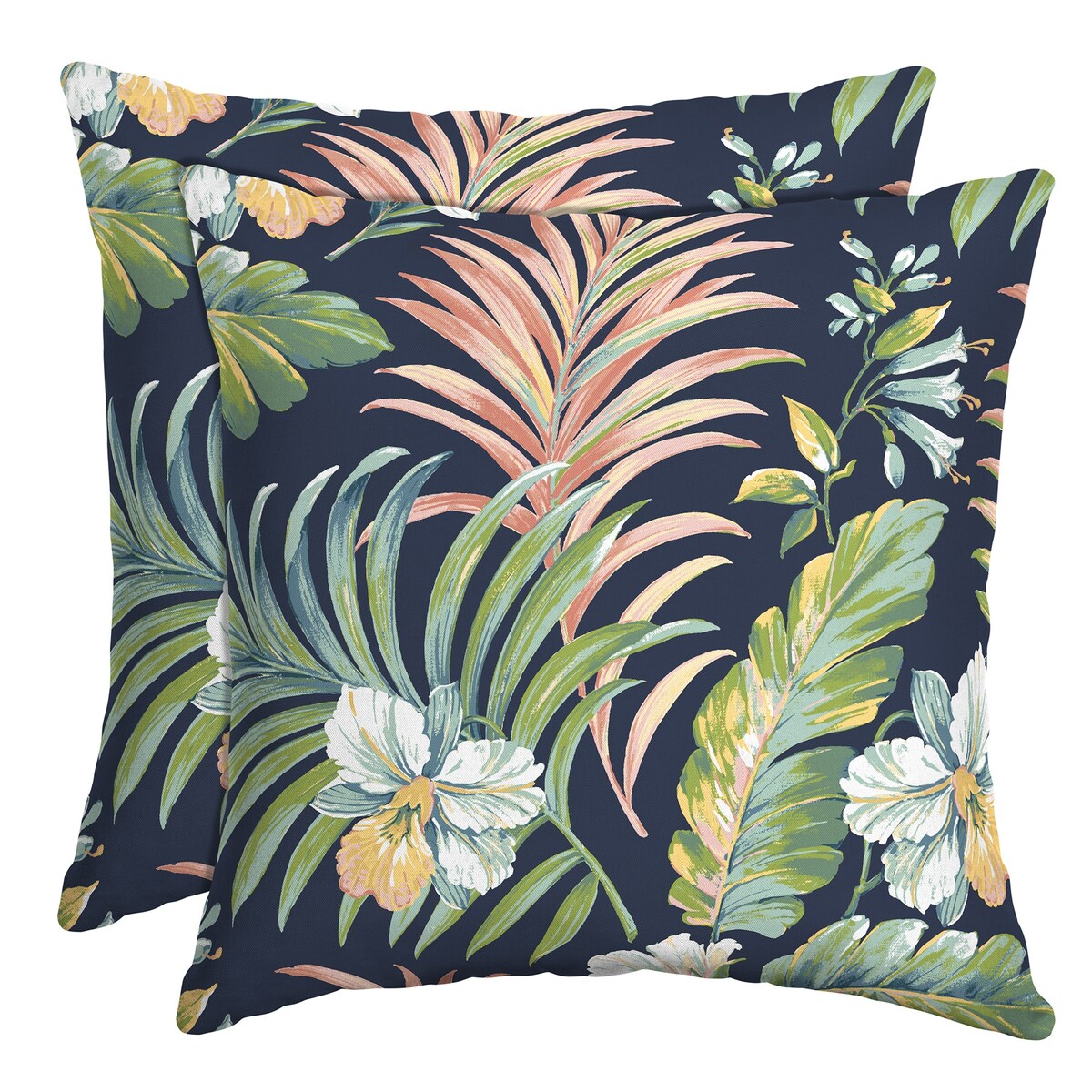 Arden Selections Simone Tropical Outdoor Throw Pillow, 2 pack - 16" W x 16" D